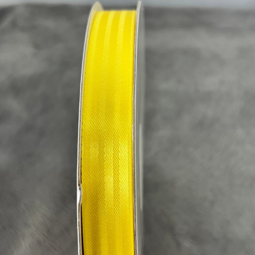 Tuxedo Stripes Ribbon Yellow Gold 5/8 Inch 100 Yards Reliant Ribbon New